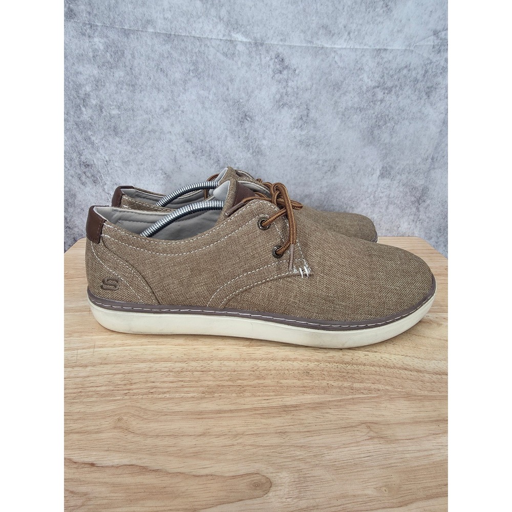 Skechers Relaxed Fit Palen Gadon Sneakers Men 12 Brown Oxford Casual Shoes 64925